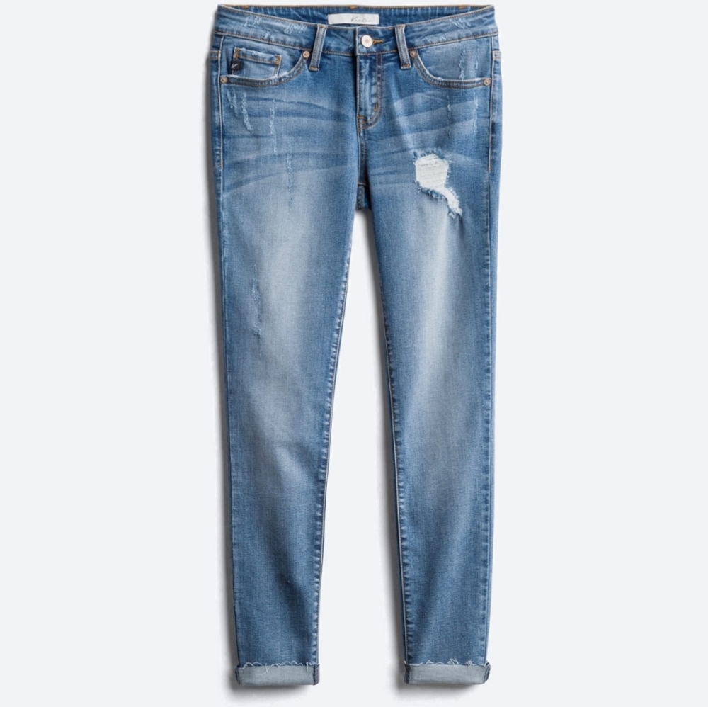 Annalise Skinny Distressed Scissor Hem Jean